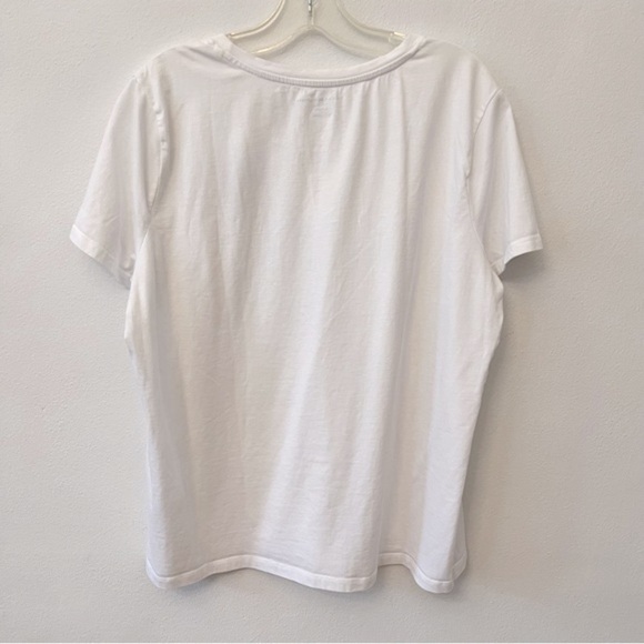 Tommy Hilfiger Essentially White Cotton Tee T-shirt Heart Flag, Crew neck Large - Picture 4 of 9
